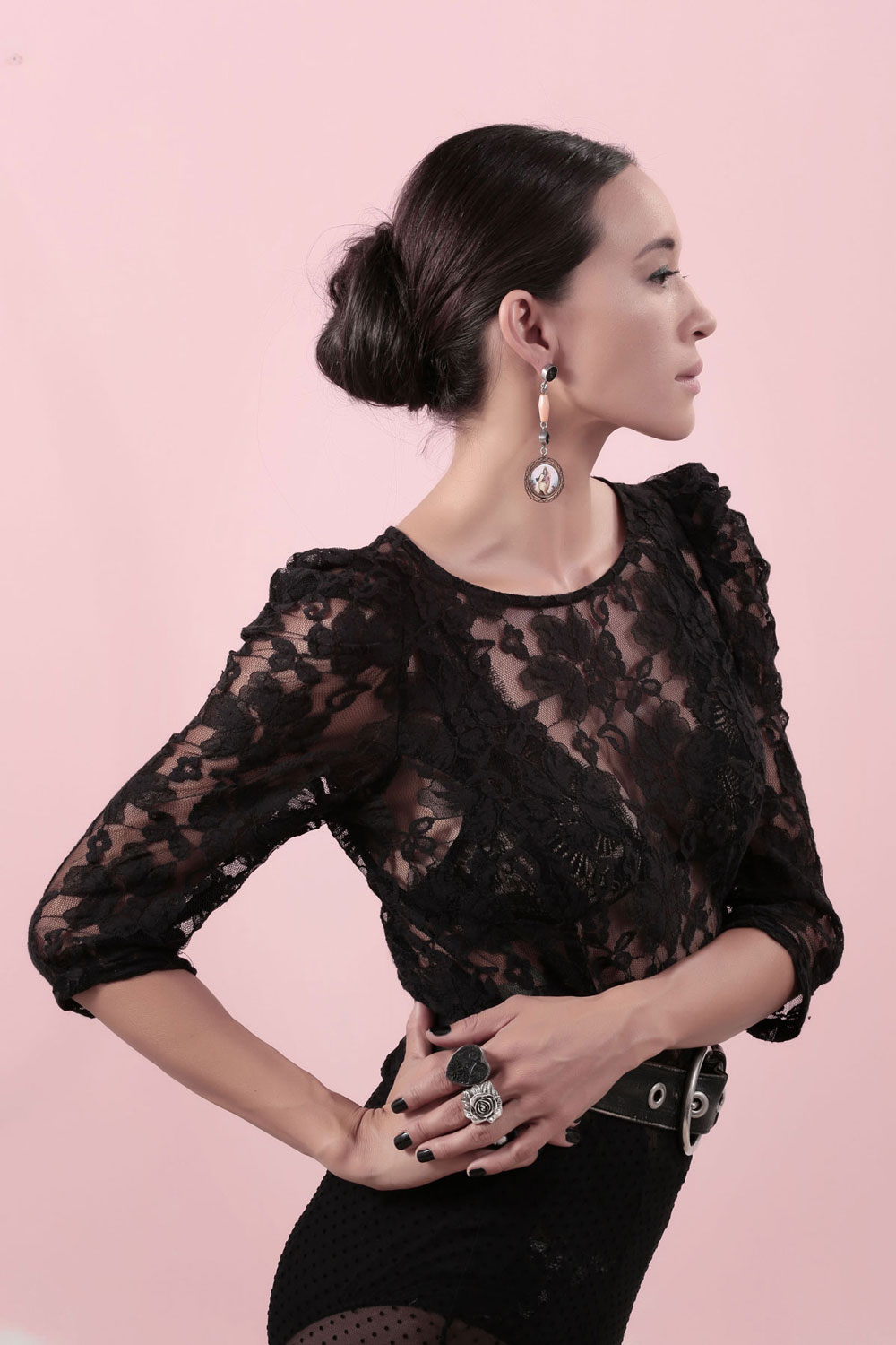 Divine earring model shoot